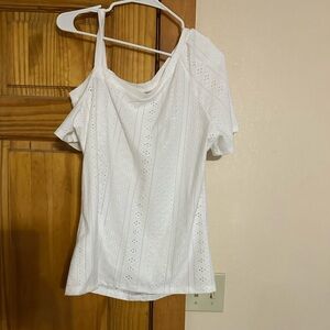 SHEIN White Eyelet Blouse